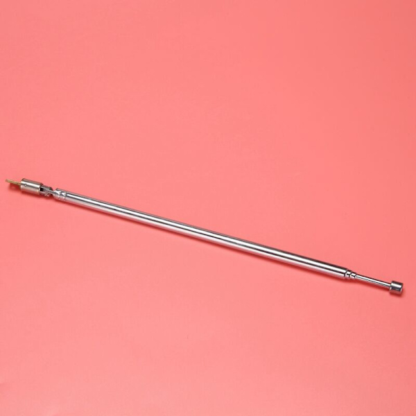 3 Par 62,5 cm 24,6 Tommer 4 Seksjoner Teleskopisk Rustfritt Stål AM FM Radio Antenne Universal