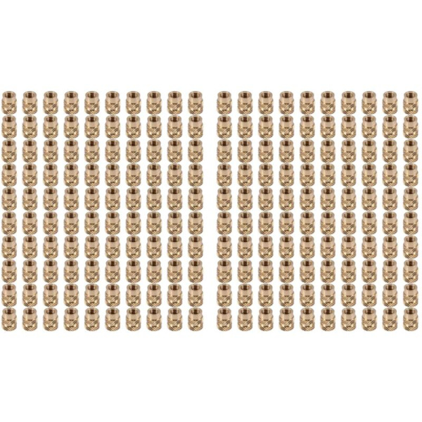 200 st M3 Mässinggängade Värmebeständiga Insatsmuttrar Set 3D-skrivarinbäddningssats