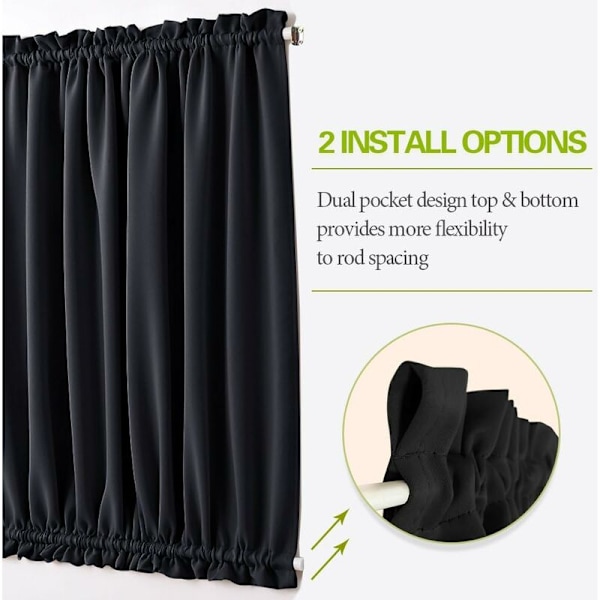 1 Panel Skyvedørsgardin - Total Mørklegging Termisk Dørgardin Panel Blind og Skygge for Fransk Sidelys Dør - 52\" x 72\" 1 Panel - Bl