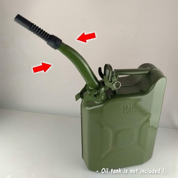 Flexibel metallhällpip med gummitätningspackning Bränslemunstycke för 5/10/20L Gerry-dunkar Armégrön