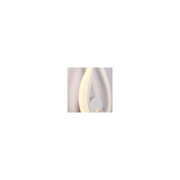 Kreativ modern vit LED-vägglampa i flammform för sovrum, trappor, loft, sängbord, kallvitt ljus