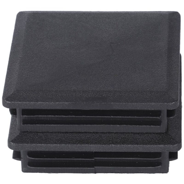 2X 80mm Kvadratiske Plast Rør Endestykker x 80 mm, Endestykke, 2 stk