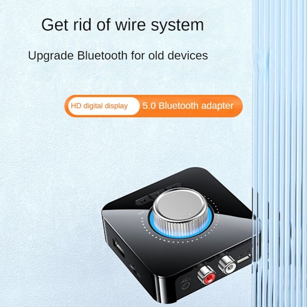 Smart LED Digital Display Bluetooth Adapter Bluetooth 5.0 Audio Mottagare Sändare 2 i 1 AUX Audio Adapter Konverter