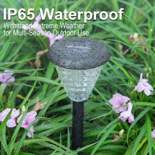 Solcellelamper Hage, 1 Stykk Utendørs Solcellelamper Solcelledrevet LED-lys Vanntett Utendørs Trådløs Lampe Jorddekorasjon for Sti Sti Patio La