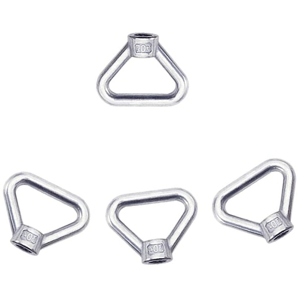 Lyftögla mutter 8 st M8 Ringmutter skruvmutter silver 304 rostfritt stål triangelringmutter lyftögla mutter fästelement M8 honringmutter