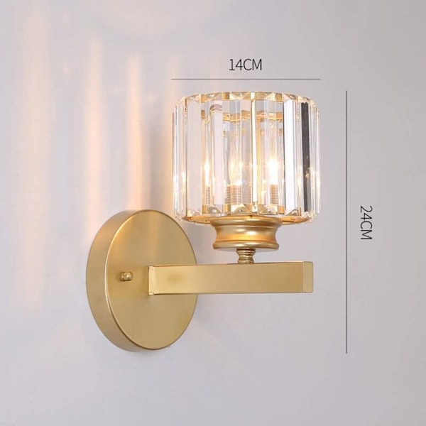 Metal LED Vægslampe Postmoderne Eksklusiv Krystal Vægslampe Hjem Dekoration Vægslampe Stue TV Vægslys Soveværelse Sengebordslampe E27 Glas Ais