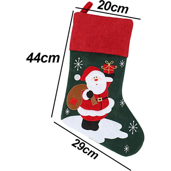 Joulupukki-Lumimies-Joulusukkapussi Burlap-Kankaasta