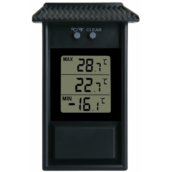 Drivhus Termometer, Vandtæt Min Digital Drivhus Termometer Monitor 0,1°C Opløsning, -20 til 50°C Temperaturområde, Væg Batteridrevet