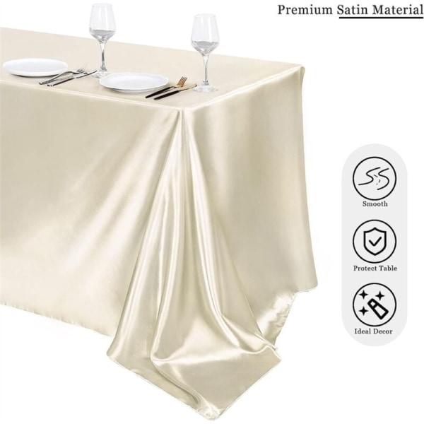 Høy-end hotellbankett bryllup scene duk farge skinnende sateng rektangulær duk farge Ding duk