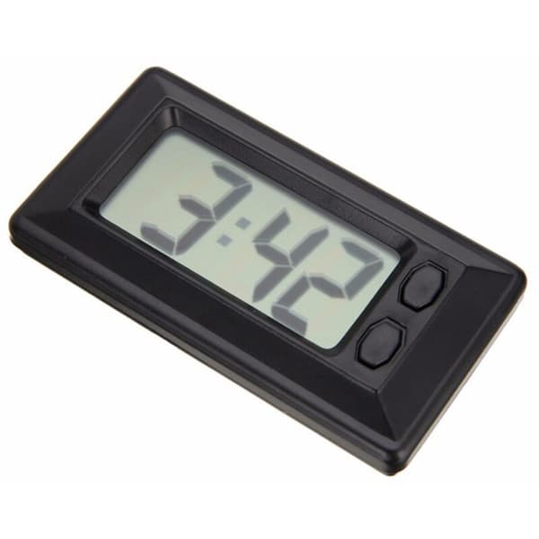 4 stk små digitale klokker Mini bil hjem elektronisk dashbord