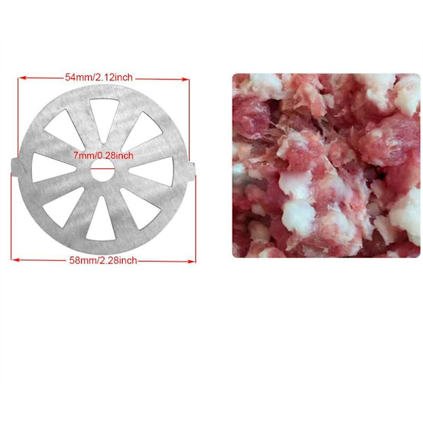 5 stycken köttkvarnsskivor i rostfritt stål för köttkvarn och köttkvarnsmaskindelar
