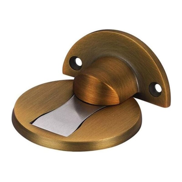 304 Stainless Steel Magnetic Door Stopper, Home Hotel Restaurant Office Door Holder Door Stop-Yellow Brass,--