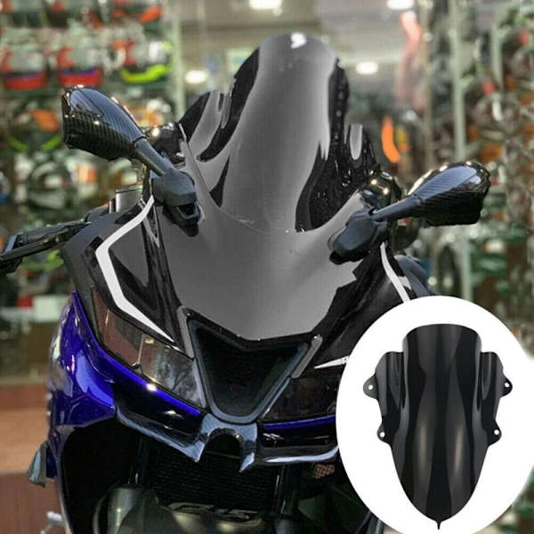 För YZF R125 R15 V3.0 2017-2020 Motorcykel Vindruta Dubbel Bubbla A