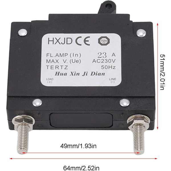 2 stk. Generator Afbryder, Professionel Sikkerhed Benzin Generator Afbryder med Afbryder til Benzin Generatorer 23A 230V