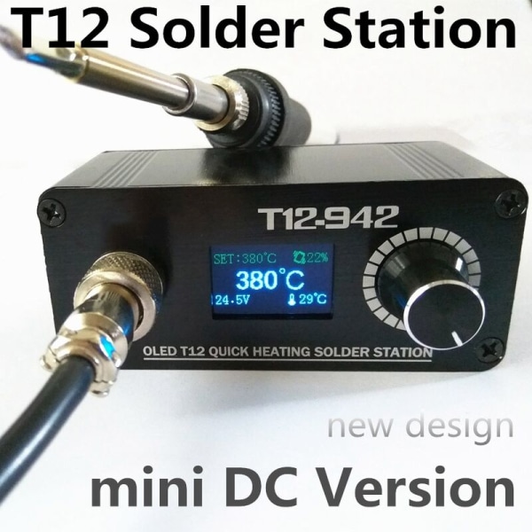T12-942 OLED MINI Lödstation Elektronisk Digital Lödkolv Bärbar DC-version
