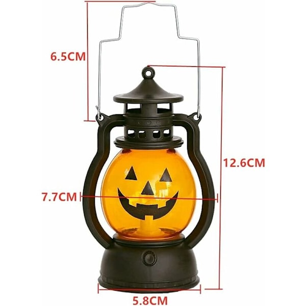3 st Ljusstarka Blinkande Pumpa Lyktor för Barn Utomhus, LED Pumpa Ljus med Batteridrivna Halloween Dekorationer, Pumpa Ljus Inomhus Utomhus