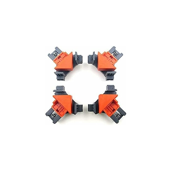 4 kpl Puutyökalujen Kulmakiristimiä, 90° Kulmakiristimiä, Kulmakiristimiä, Oikean Kulman Kiinnitysrunko Clip Puutyöhön, Puutyöhön, DIY-Kuvakehykseen, Käyttötyökaluihin