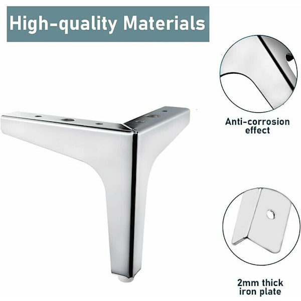 Moderne Trekantede Møbelben Metal Udskiftelige Møbelben Trekantede Møbelben Tv Seng Sofa Fødder Møbelbaser Sofa Bordben Diy St