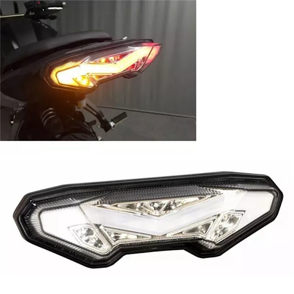 LED-takavalo jarruvilkku integroitu valo FZ-10 -09 MT09 Tracer 900/GT 2016-2020 savustettu