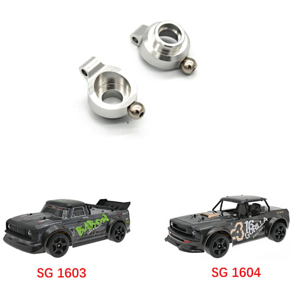 2 st metall bakre navbärare hjulsäte för SG 1603 1604 SG1603 SG1604 UD1601 UD1602 1/16 uppgradering RC bil,