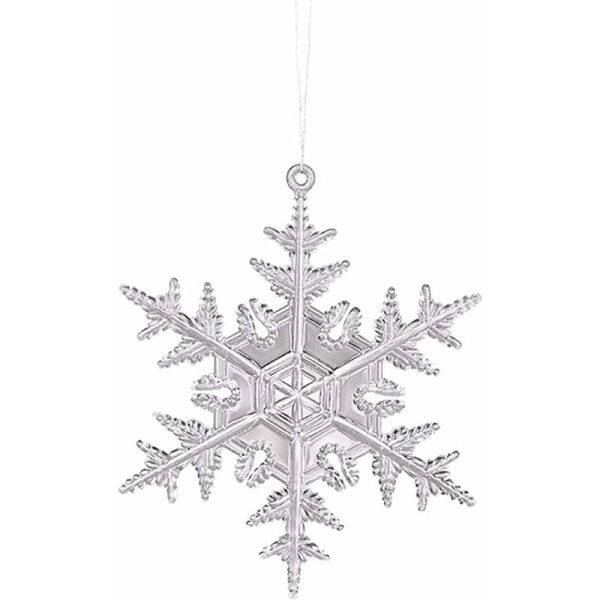 Jul Transparent Akryl Dekorationer Set Snöflinga Ren Hängande Prydnader Kit Jul Transparent Hänge Dekor för Fest Semester Bröllopsträd