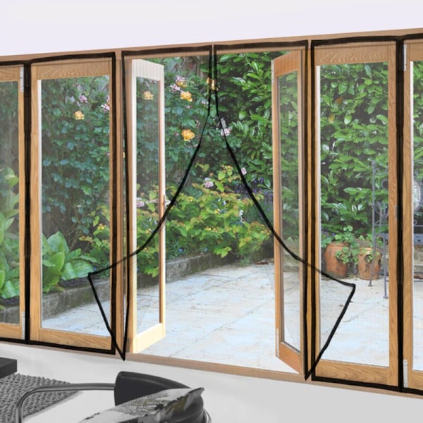 Myggnett for dør 100 x 210 cm med magnetisk lukking
