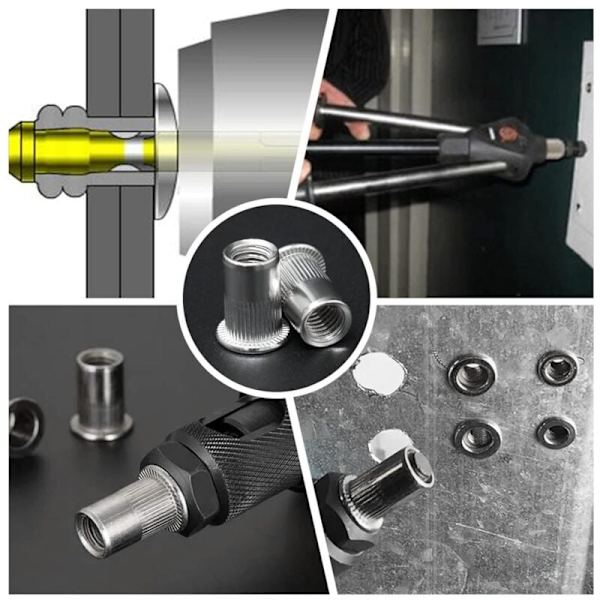 14127 Sortiment med aluminiumnippelmuttrar 150 stycken, tillbehör