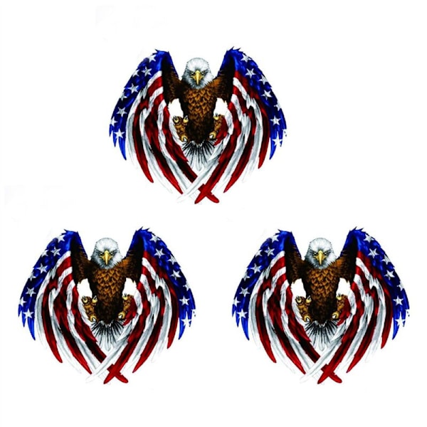 3X Bil Motorcykel Klistermärke Dekal Usa Flagga