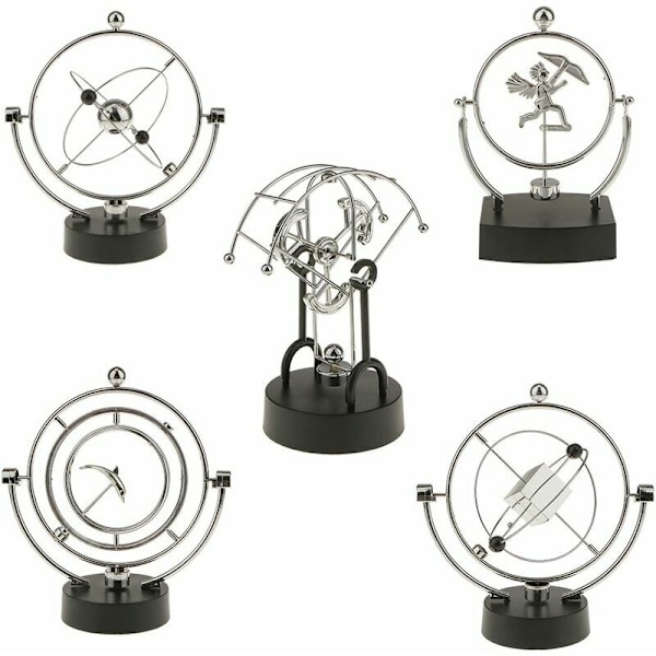 Elektrisk pendel magnetisk kinetisk orbital Newton himmelsk roterande leksak dekoration bordsskiva 5 stilar - boll