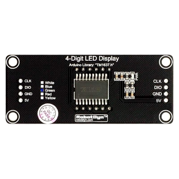 4 Digitaalinen LED-näyttöputki 0,56 tuumaa Kaksoispistekello 7-segmenttinen, Tm1637 Näyttö (Punainen)