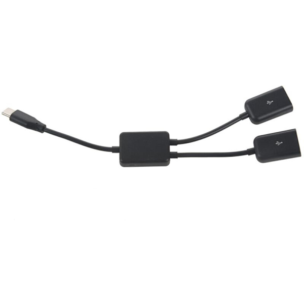 3X Type C OTG USB-uros-liitäntä Dual 2.0 latauskeskitin 2 porttia kaapeli Y-jakaja