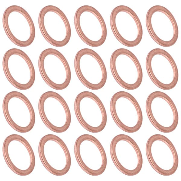 20 st 10 mm x 14 mm x 1 mm Kopparbricka Packning Distansbricka Packning