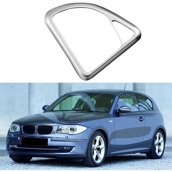 Bilde krom senterkontroll girskift spak ramme deksel interiør trim for 1 serie E81 E82 E87 2007-2011