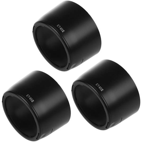 3X ET-65III Musta Aurinkosuoja EF 85mm 100mm 135mm 70-210mm 100-300mm