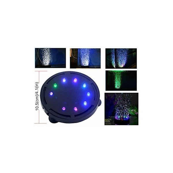 Akvarium Boblelampe med LED Luftpumpe for Skilpaddedekorasjon