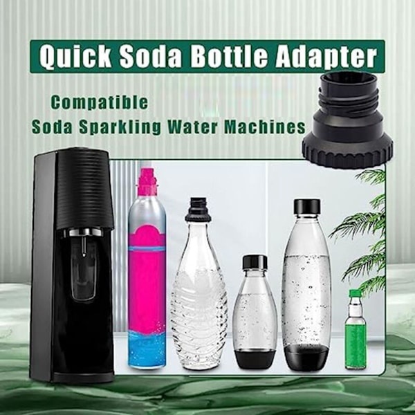 Kulsyre CO2-tilslutningsadapter kompatibel med Terra Soda Steam Machine, til tilslutning af glas sodavandsflaske