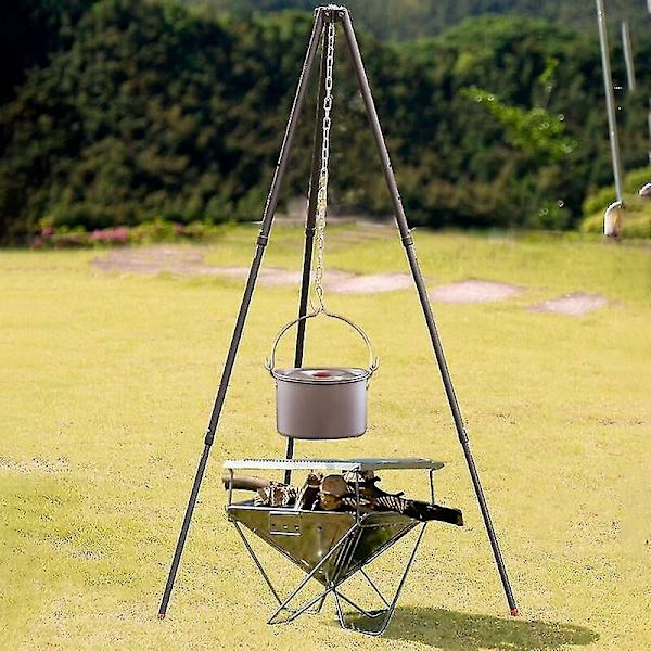 Hängande Gryta för Camping Utomhus Picknick Grill Vikbar Ing Tr Utomhus Bbq