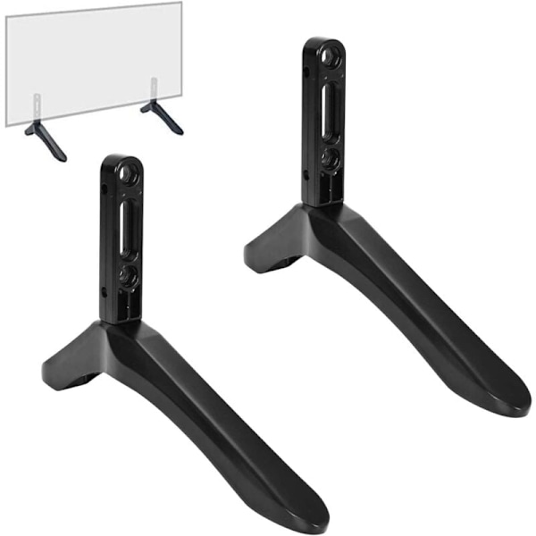 Frittstående TV-stativ, TV-bein for 32-65 tommers TV, TV-stativ for flat og buet LCD-TV opptil 45 kg, monteringshullavstand 22 mm til 55 mm