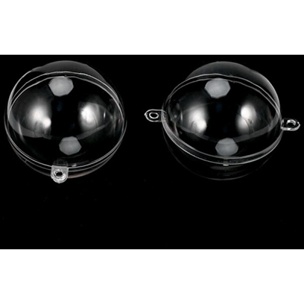 24 bollar/parti DIY 70 mm julgranshänge boll klar transparent plastfylld boll prydnad