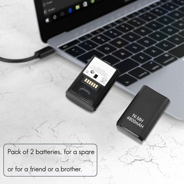 2-pack batterier och laddningskabel för BF MW3 Xbox 360-kontroller