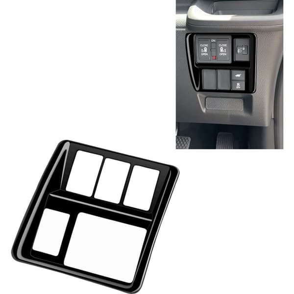 Bil Multifunksjonsknapp Trim Ramme for STEPWGN RP8, Interiør Tilbehør RHD Gloss Black