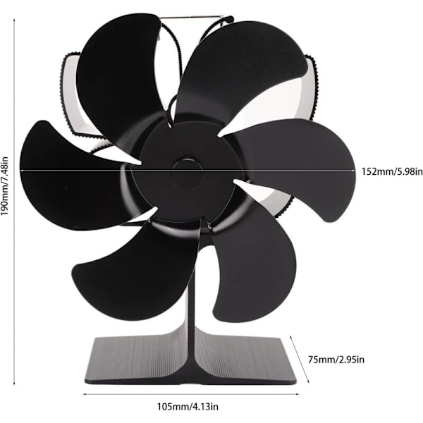 Takkatulikaasutin Takka Termodynaaminen Tuuletin Lämmitys Uuni Perhonen - 15x11x19cm - RWTakka ja uuni lisävaruste