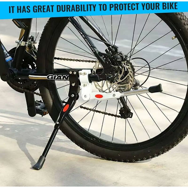 Universal justerbar mountainbikeholder med sidestolper med skridsikre gummifødder til cykler med 24-28\" hjuldiameter (sort)