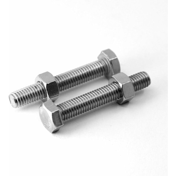 M8 x 50mm 10PCS Hexagon Bolts 304 Stainless Steel Outer Corner Hex Screw, Hex Bolts and Nuts Set