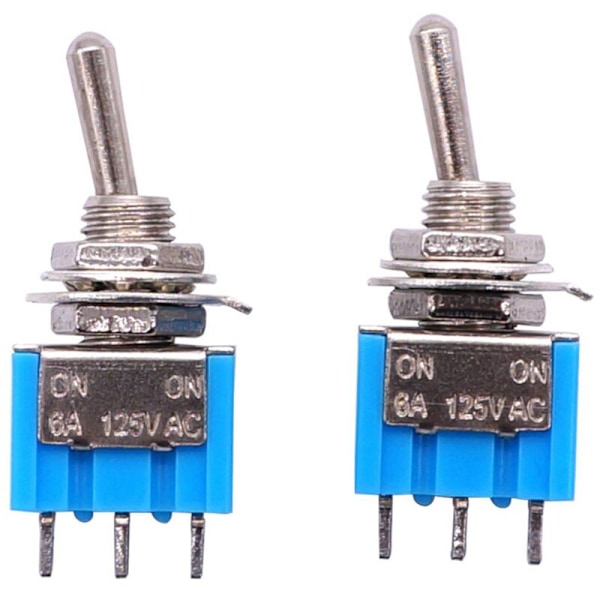 20 kpl SPDT Mini Vaihdin 3-napainen 2-asentoinen ON/ON Miniatyyri 6A 125V AC -102