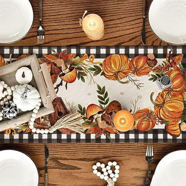 Høst Thanksgiving-duk, bord, borddekorasjon, fest, høst høst stil