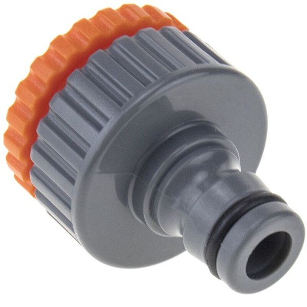 Adapter for rørforbindelser med 1 og 3/4 hunn-gjenger