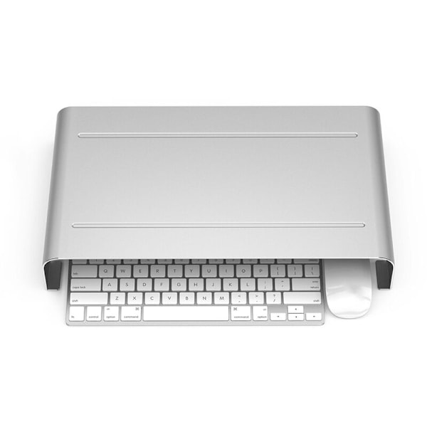 Aluminiumlegering Display Skärm Förvaringsställ Laptop Stativ Hållare, Datorskärm Hållare, Silver