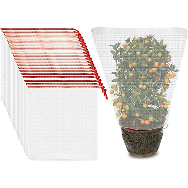 Plantebeskyttelsesposer, 50 stk. Havefrugtbarriereovertræk til Drue Figen Frø Blomst Grøntsager Beskyttelse mod Insekter Myg Bug - 55x35cm