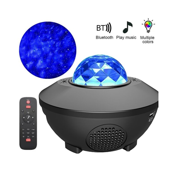 LED Stjernehimmel-projektor med fjernkontroll, Galaxy Light 3 i 1, Stjernelys-projektor med Bluetooth-høyttaler for barn og voksne, bursdagsfest